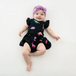 Kyte Baby Twirl Bodysuit Dress in Midnight Roar Best