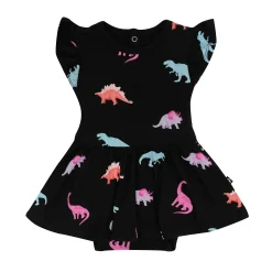 Kyte Baby Twirl Bodysuit Dress in Midnight Roar Best