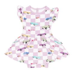 Kyte Baby Twirl Bodysuit Dress in Sparkles and Speed Best