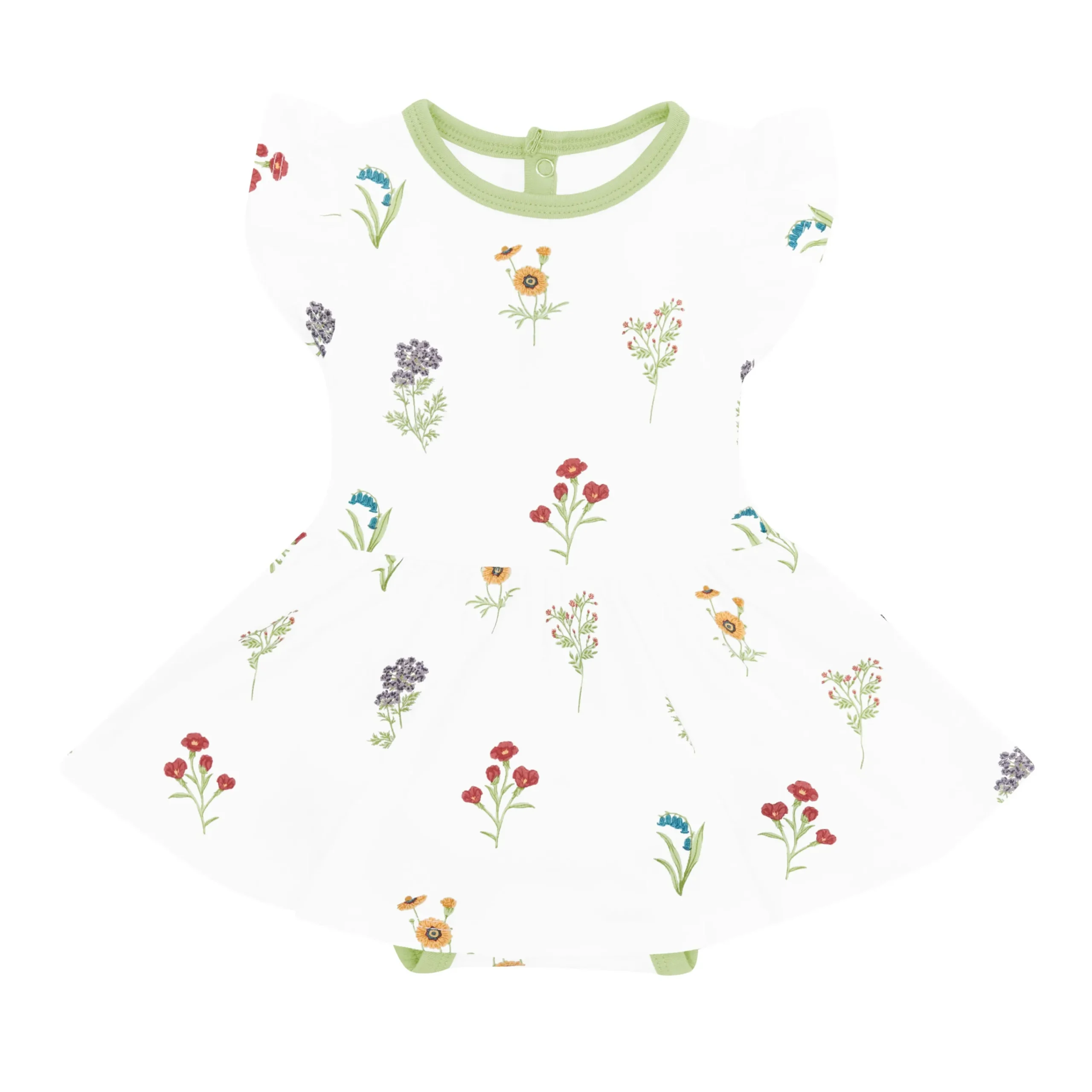 Kyte Baby Twirl Bodysuit Dress in Wildflower Online