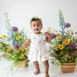 Kyte Baby Twirl Bodysuit Dress in Wildflower Online