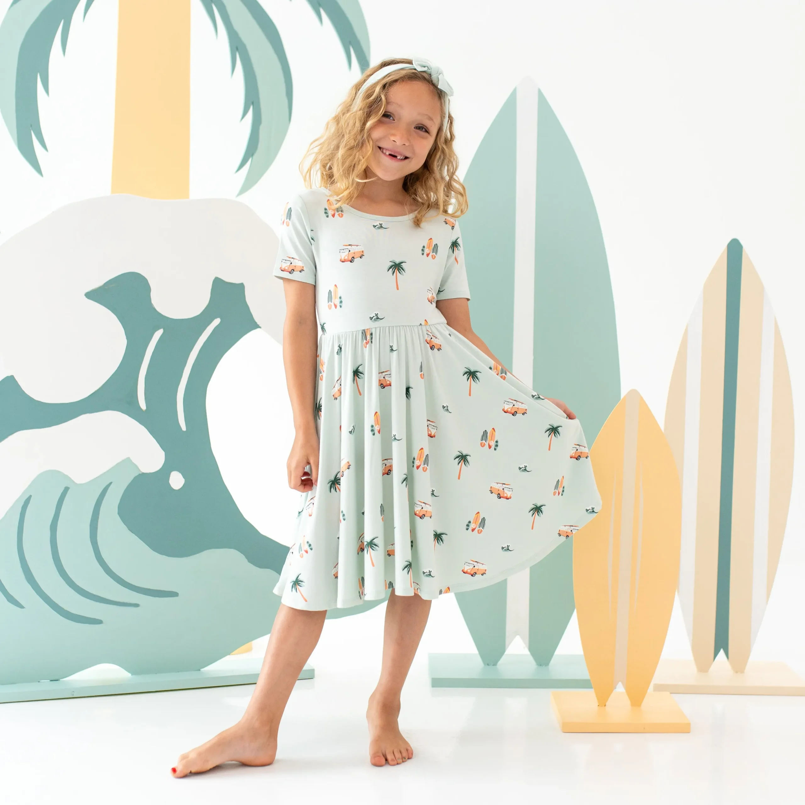 Kyte Baby Twirl Dress in Dew Surf Online