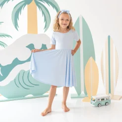 Kyte Baby Twirl Dress in Mist Hot