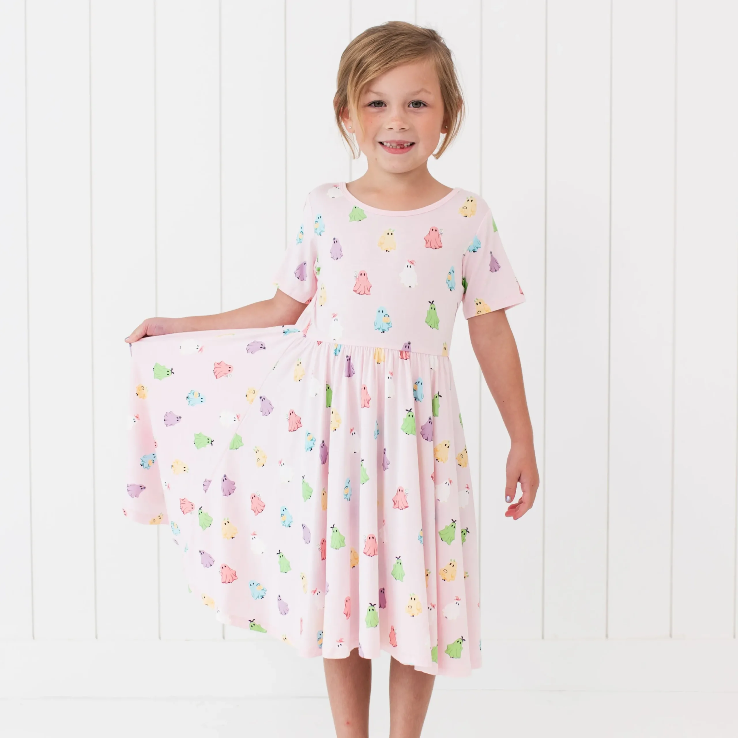 Kyte Baby Twirl Dress in Pastel Ghost Clearance