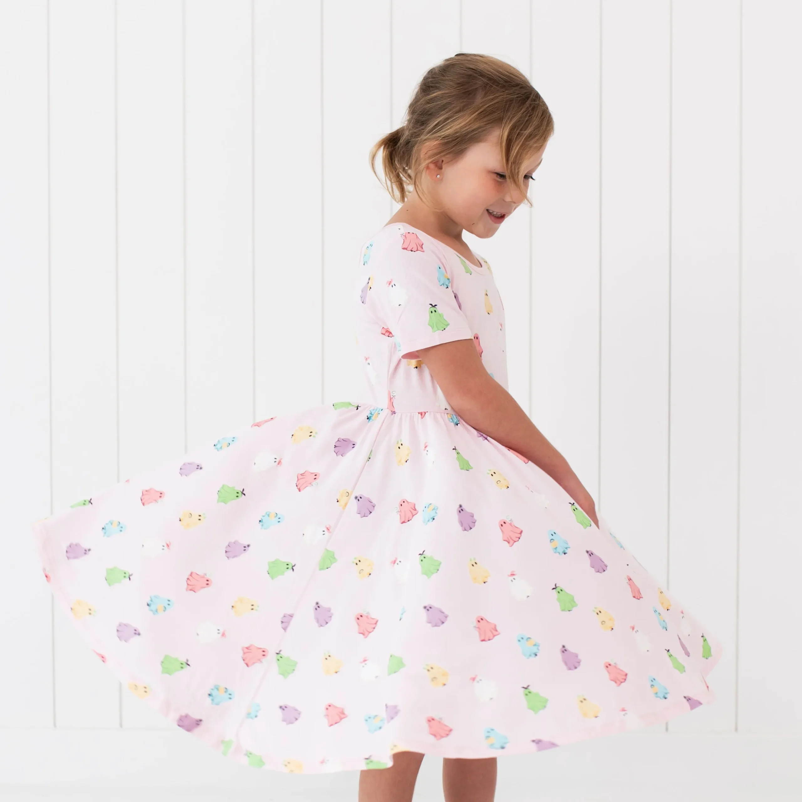 Kyte Baby Twirl Dress in Pastel Ghost Clearance