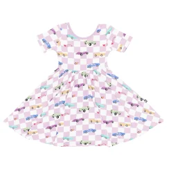 Kyte Baby Twirl Dress in Sparkles and Speed Hot