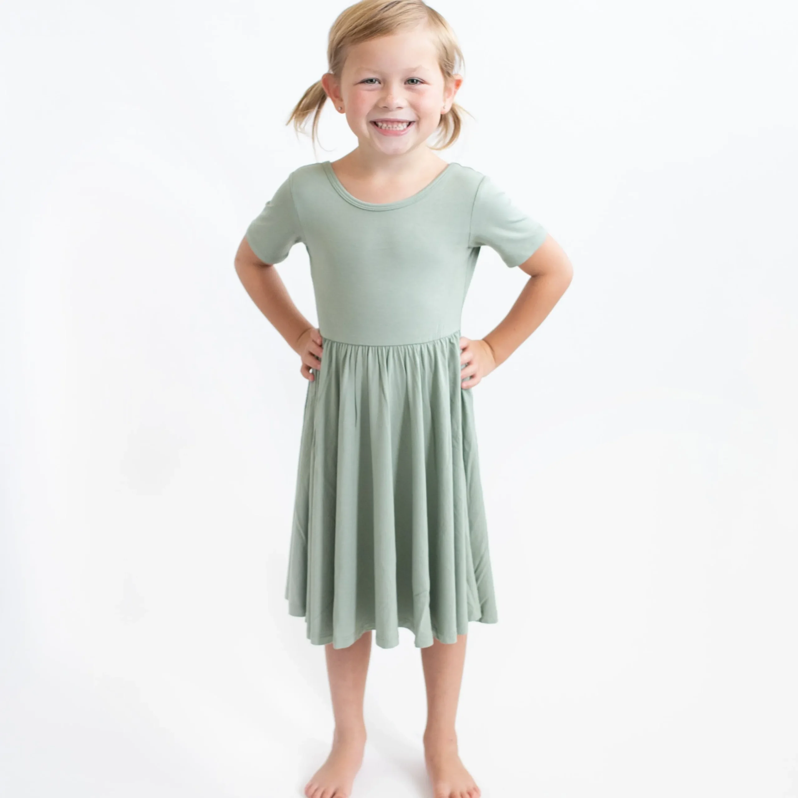 Kyte Baby Twirl Dress in Thyme Outlet