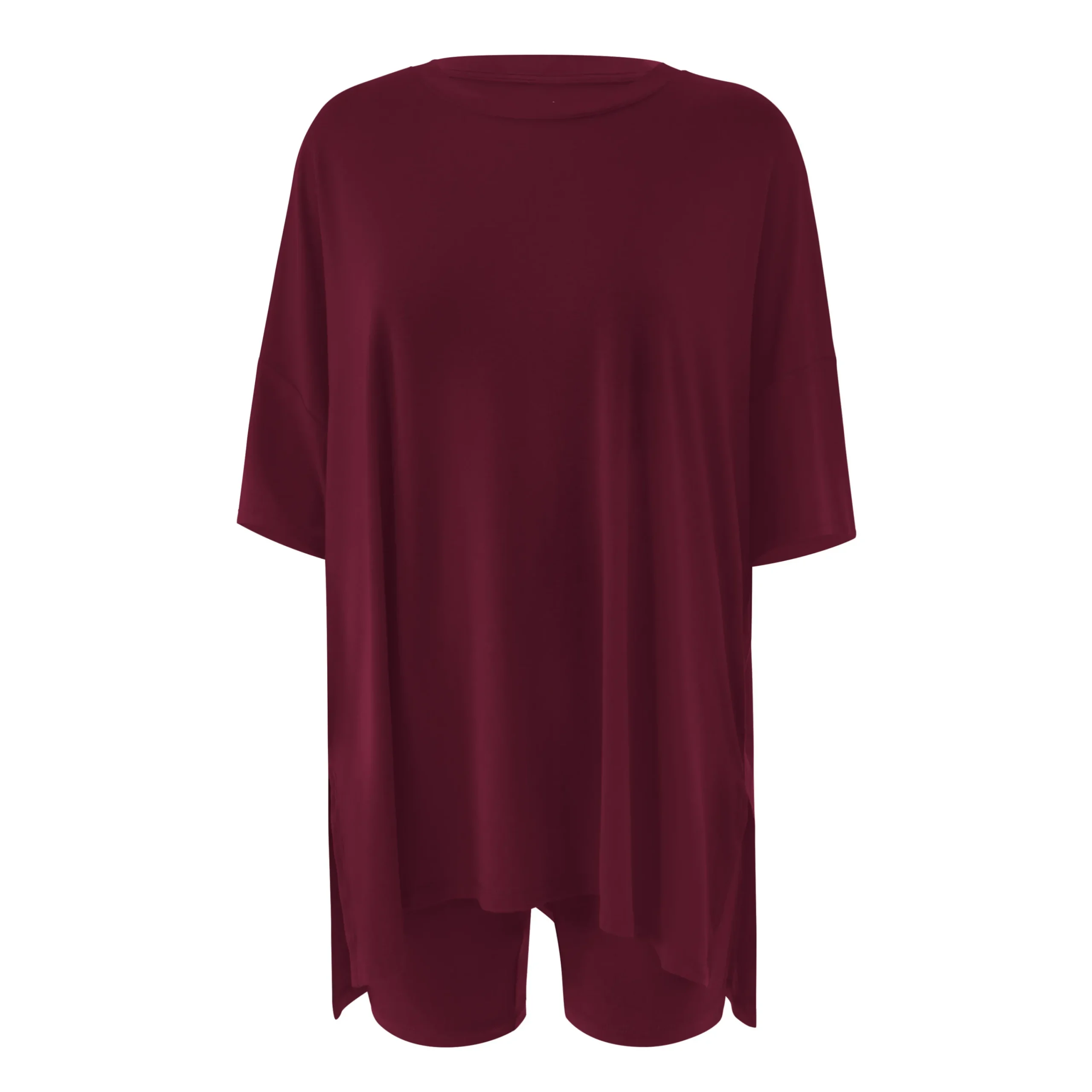 Kyte Baby Women’s Biker Short Set in Burgundy