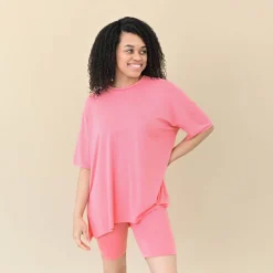 Kyte Baby Women’s Biker Short Set in Guava Hot