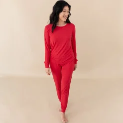 Kyte Baby Women's Jogger Pajama Set in Cardinal