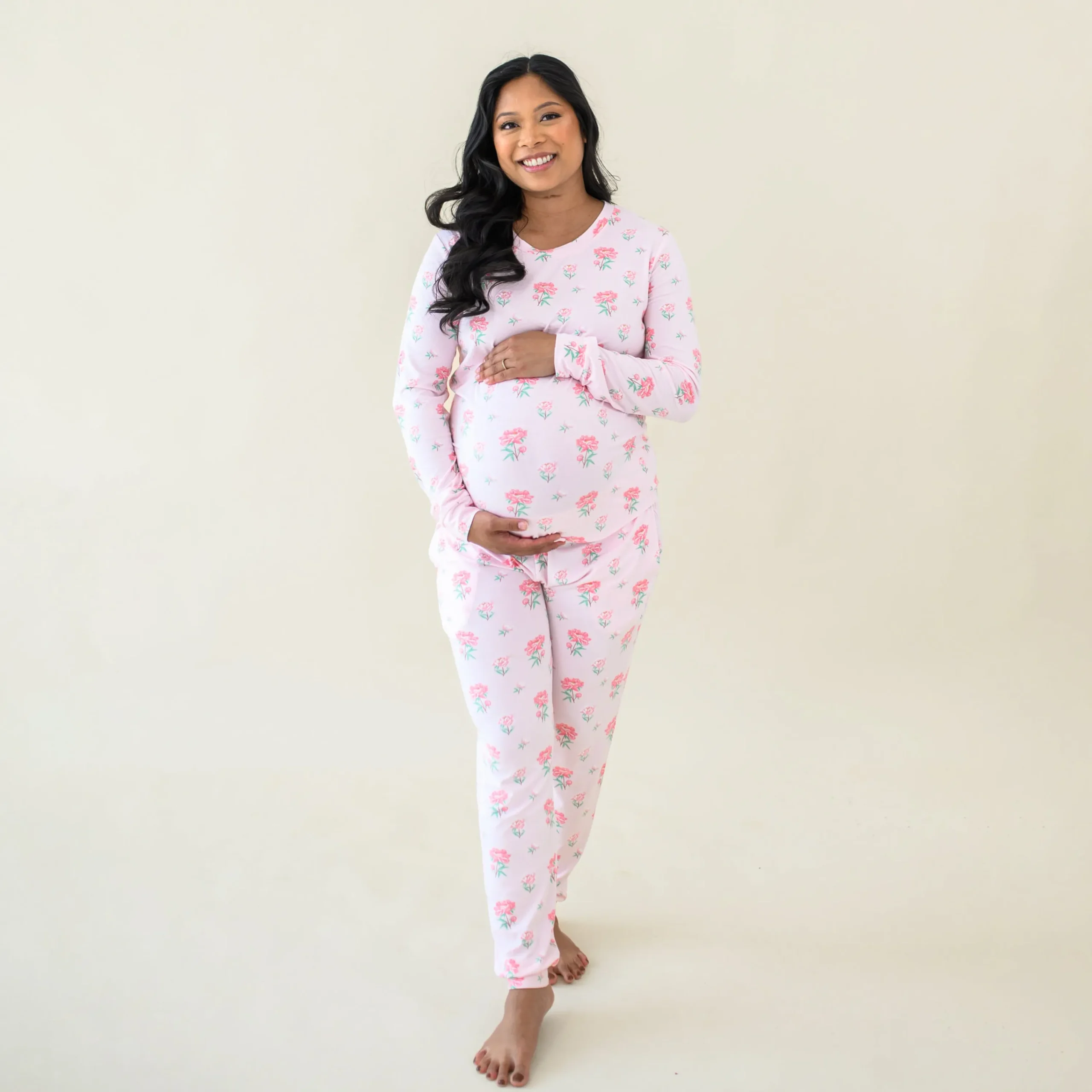Kyte Baby Women's Jogger Pajama Set in Sakura Peony New