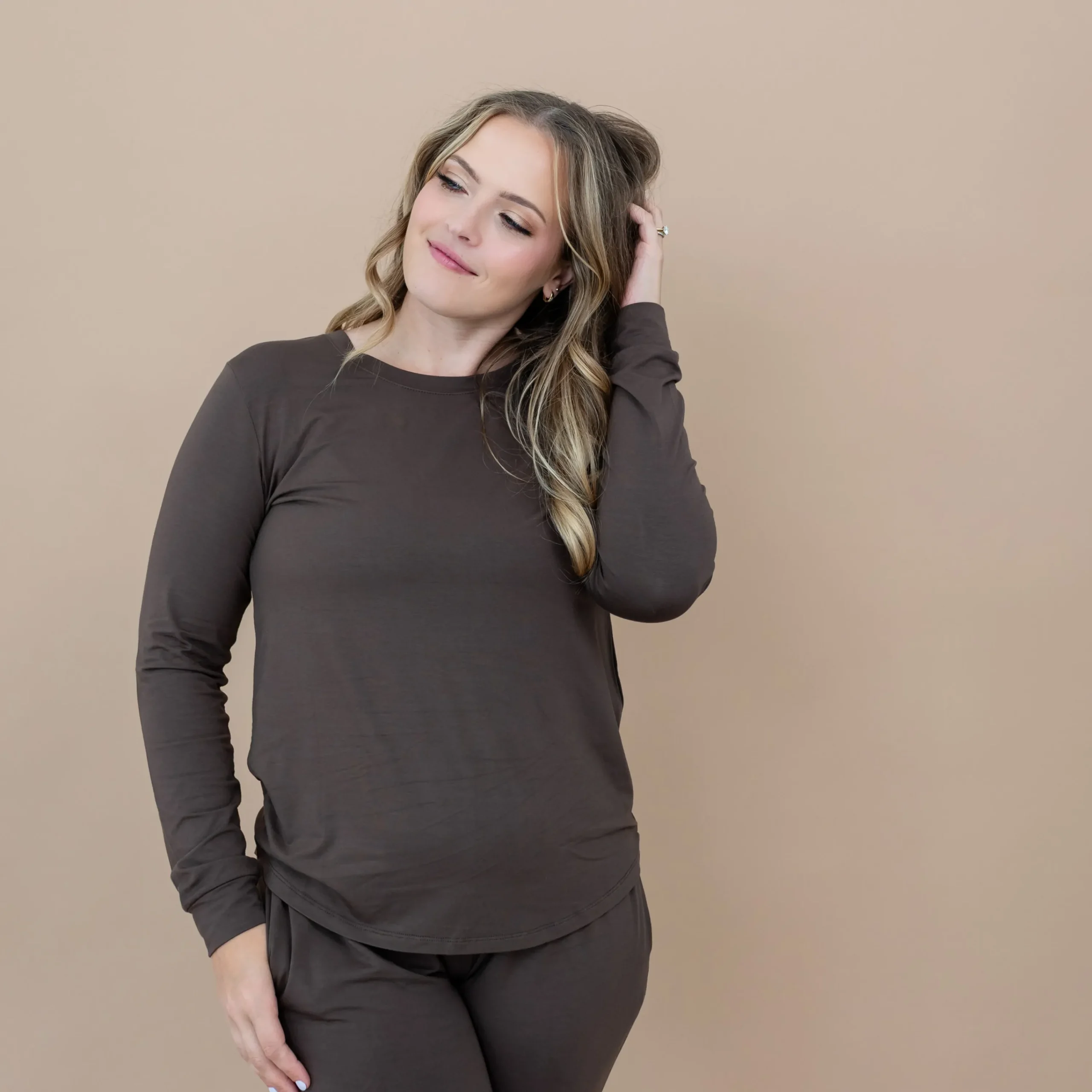 Kyte Baby Women's Jogger Pajama Set in Espresso Outlet