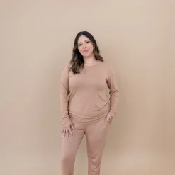 Kyte Baby Women's Jogger Pajama Set in Latte Online