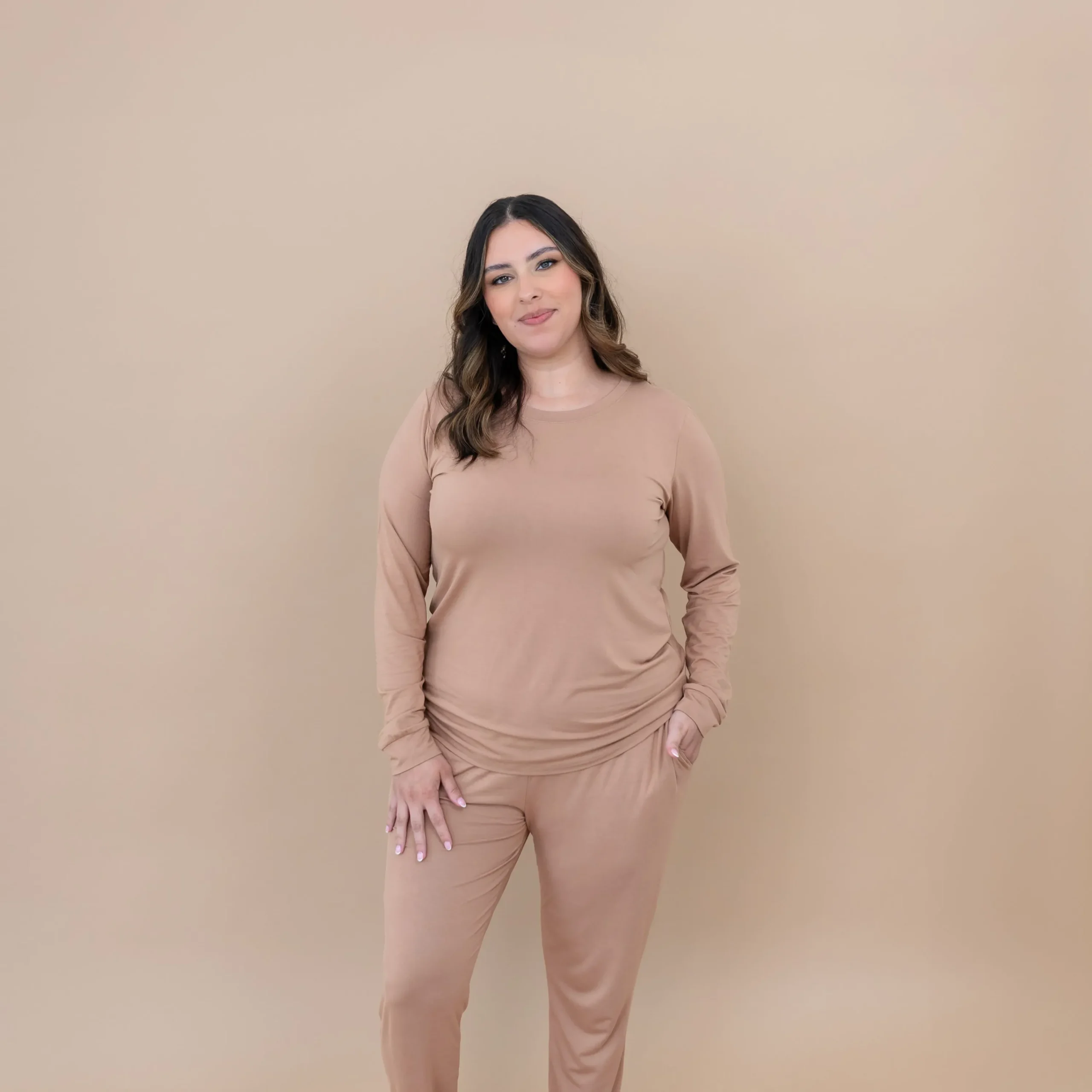 Kyte Baby Women's Jogger Pajama Set in Latte Online