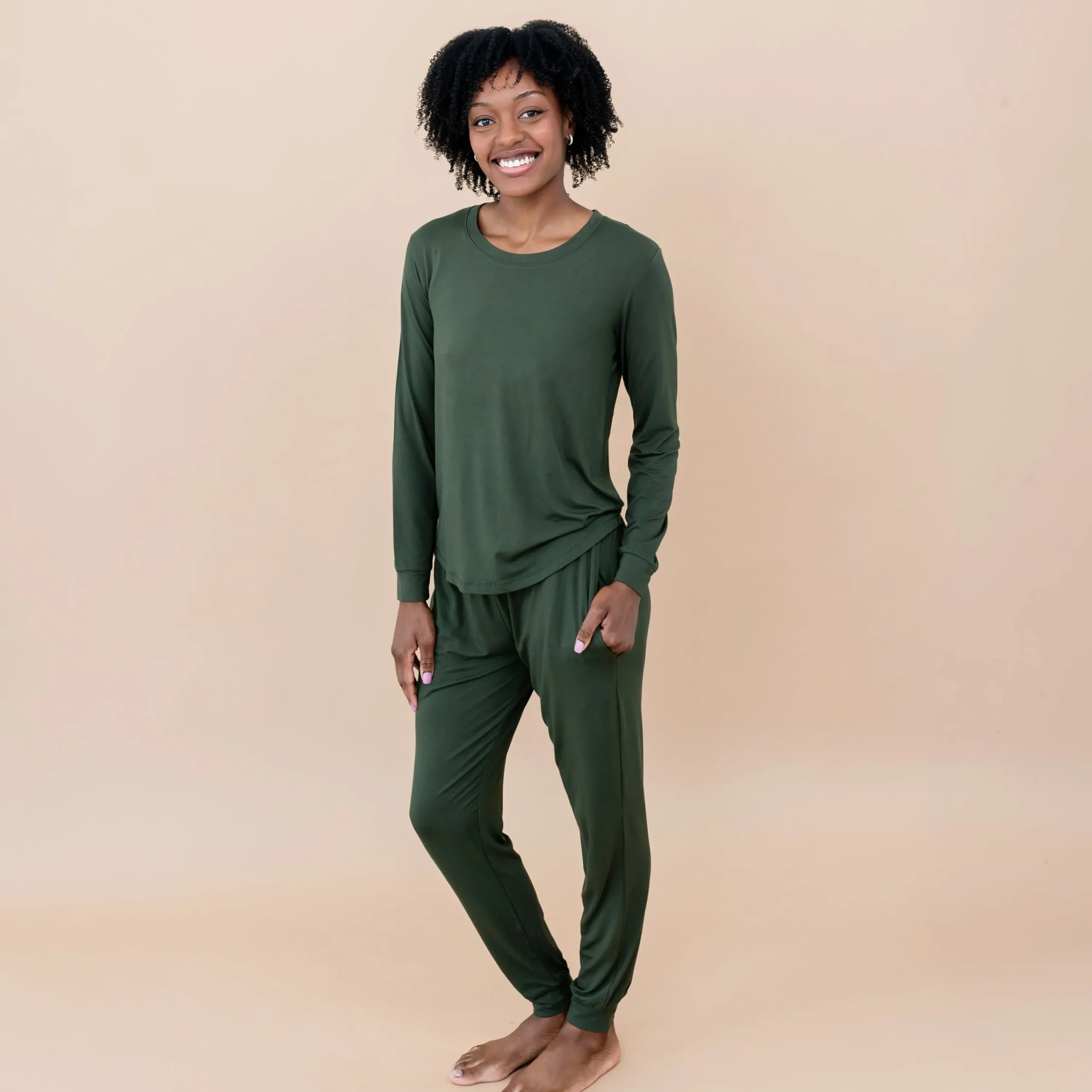 Kyte Baby Women's Jogger Pajama Set in Fir