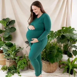 Kyte Baby Women's Jogger Pajama Set in Emerald Clearance