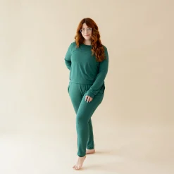 Kyte Baby Women's Jogger Pajama Set in Emerald Clearance