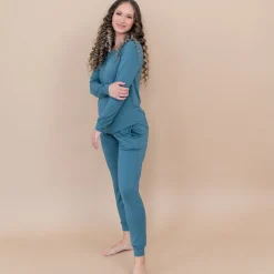 Kyte Baby Women's Jogger Pajama Set in Atlantic Clearance