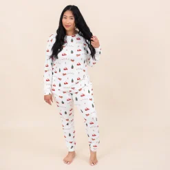Kyte Baby Women's Jogger Pajama Set in Santa Sleigh Hot
