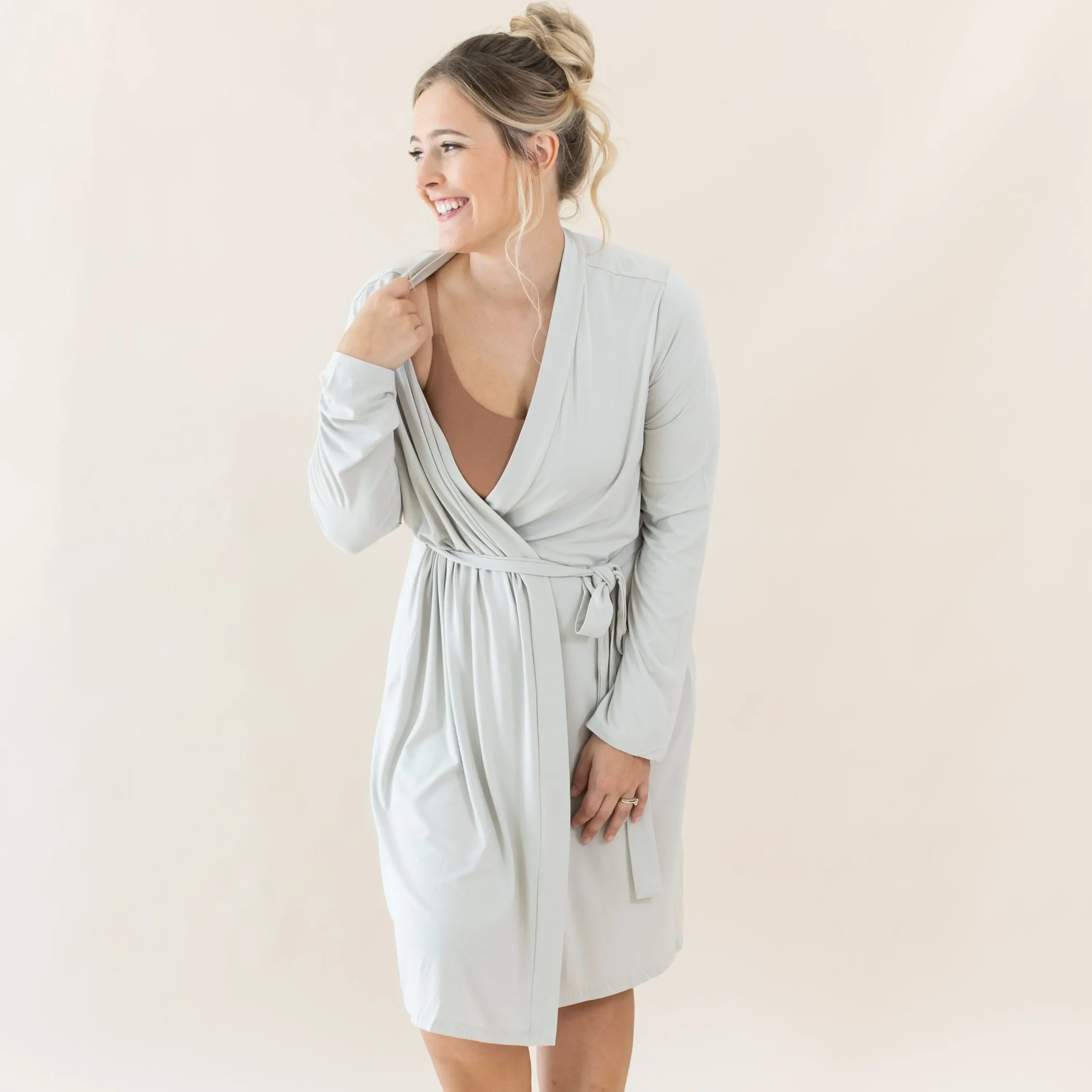 Kyte Baby Women’s Lounge Robe in Oat Clearance