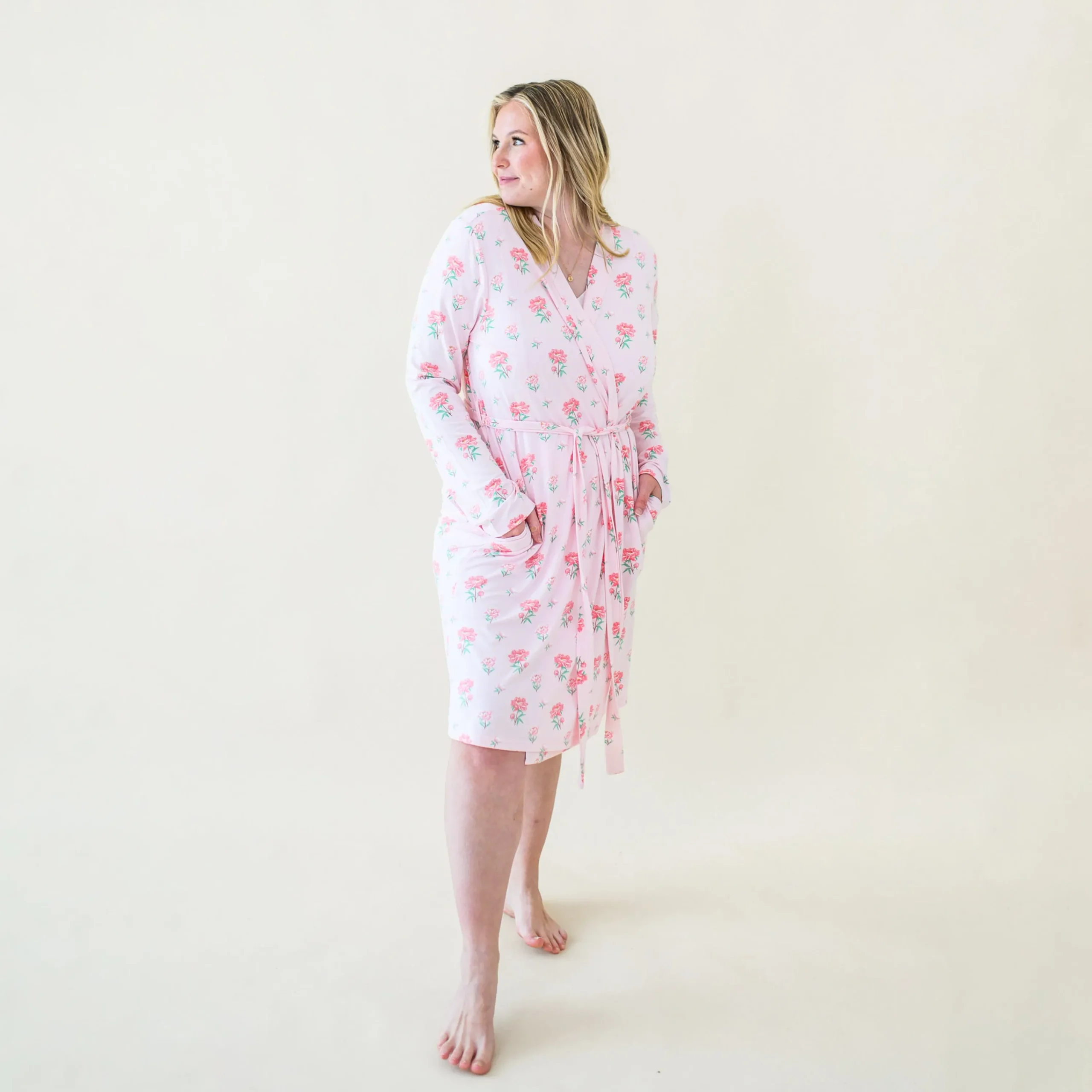 Kyte Baby Women's Lounge Robe in Sakura Peony Outlet