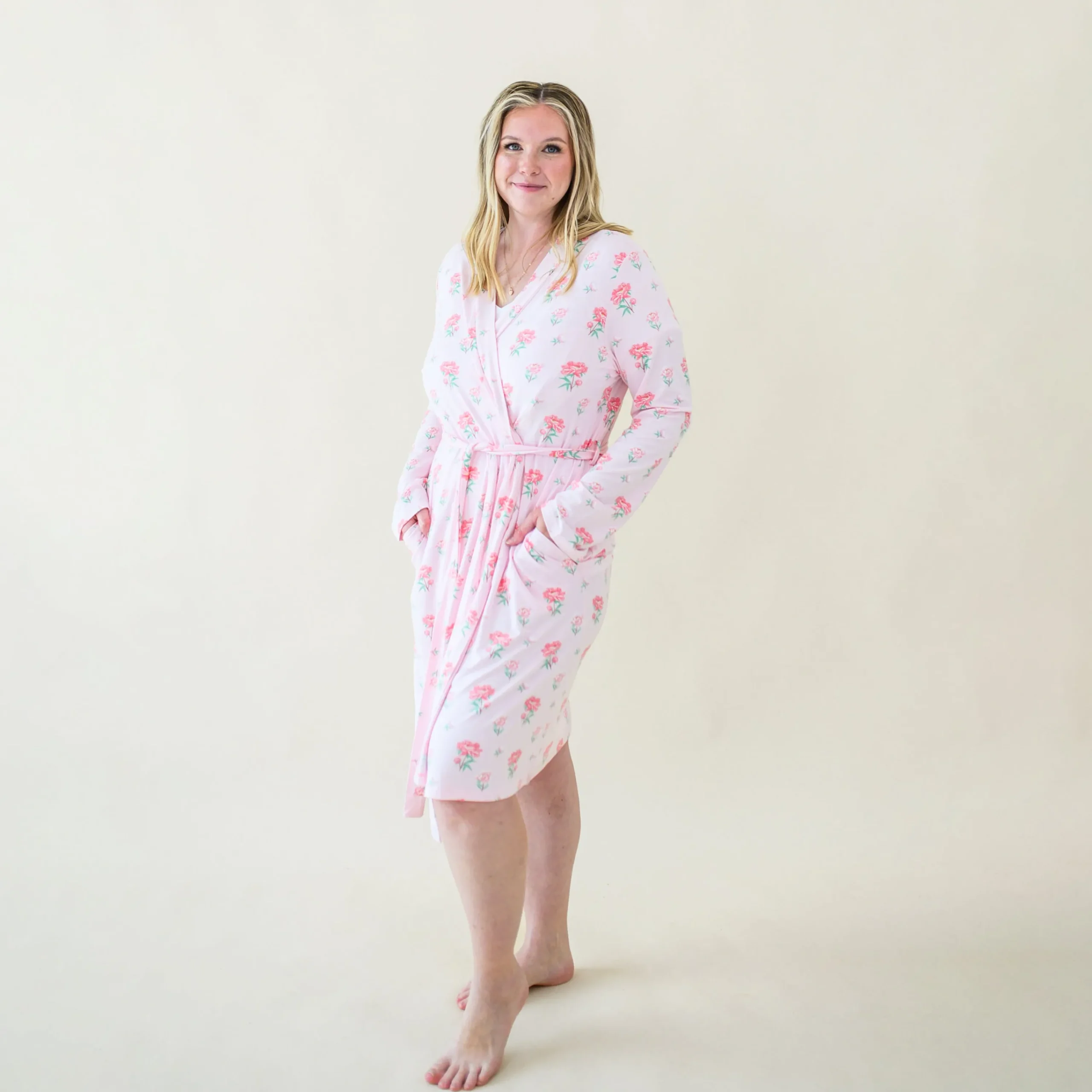 Kyte Baby Women's Lounge Robe in Sakura Peony Outlet