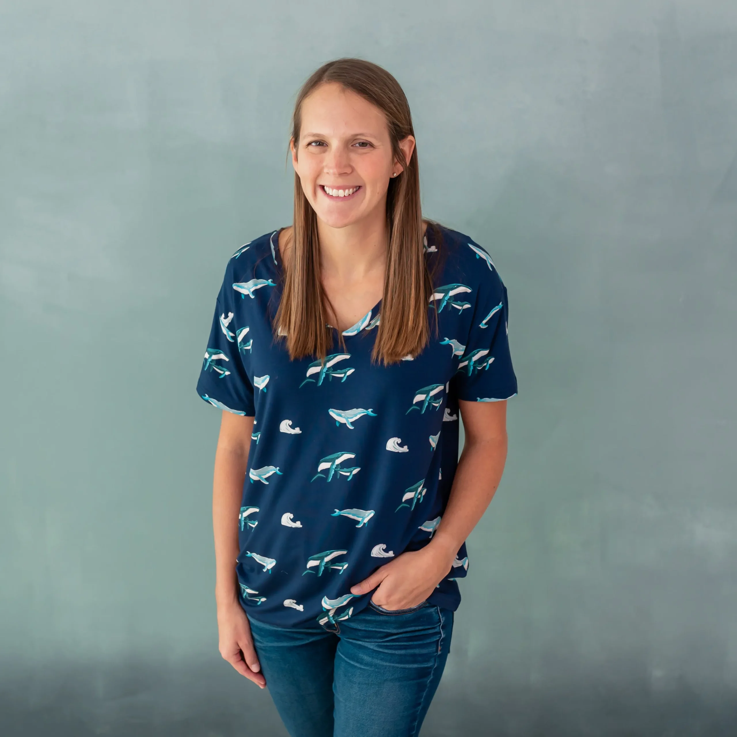 Kyte Baby Women’s Relaxed Fit V-Neck in Humpback Outlet