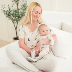 Kyte Baby Women’s Relaxed Fit V-Neck in Fluffy Dog