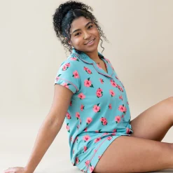 Kyte Baby Women’s Short Sleeve Pajama Set in Hibiscus Outlet