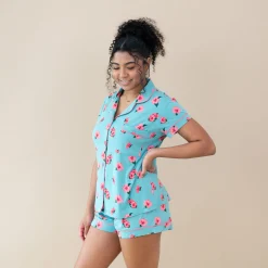 Kyte Baby Women’s Short Sleeve Pajama Set in Hibiscus Outlet