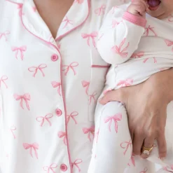 Kyte Baby Women’s Short Sleeve Pajama Set in Bow Sale