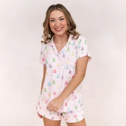 Kyte Baby Women's Short Sleeve Pajama Set in Pastel Ghost Sale