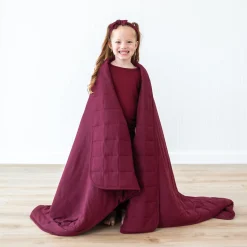 Kyte Baby Youth Blanket in 2.5 Burgundy Hot