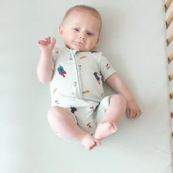 Kyte Baby Zipper Shortall Romper in Superman™ Sale
