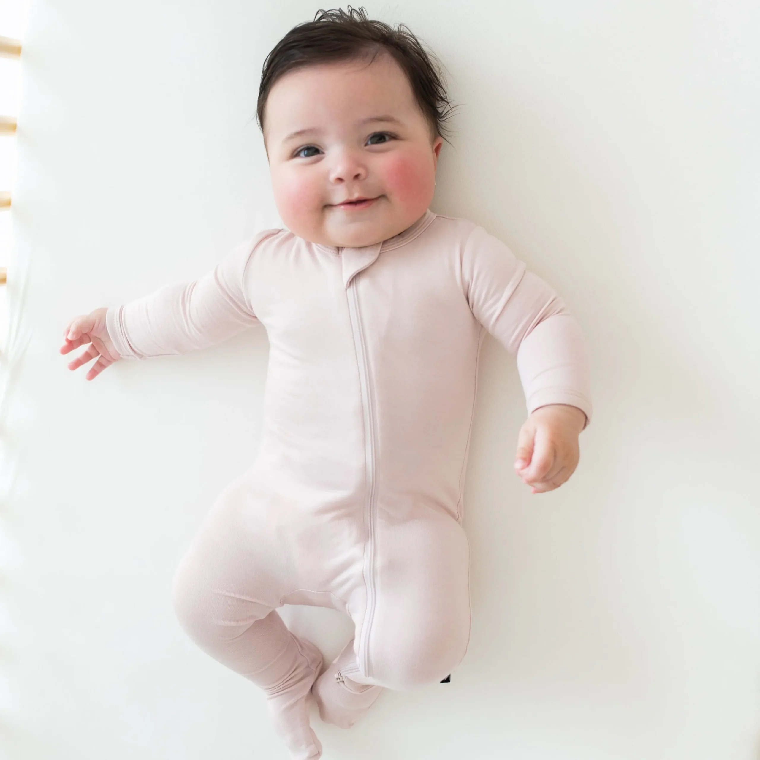 Kyte Baby Zippered Footie in Blush Best