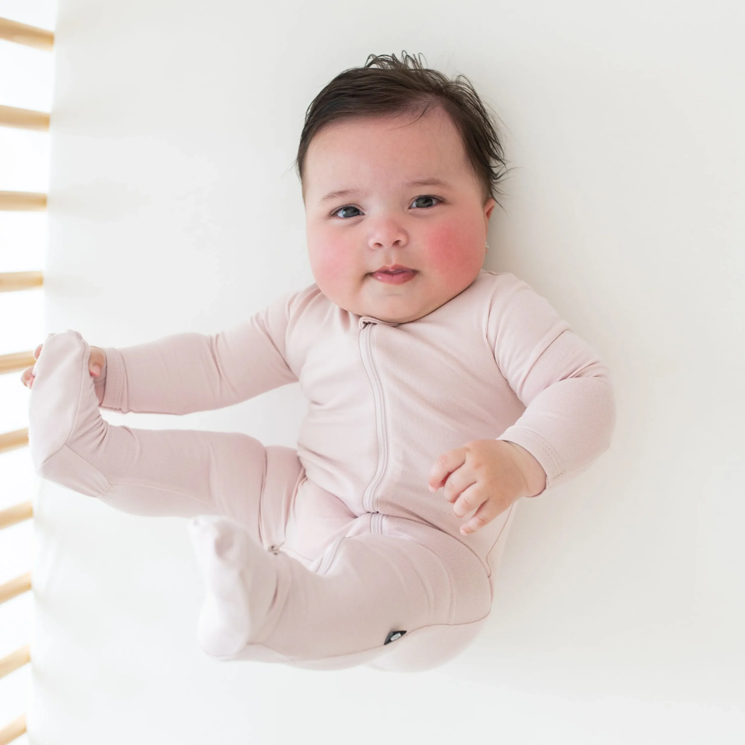 Kyte Baby Zippered Footie in Blush Best