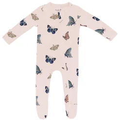 Kyte Baby Zippered Footie in Blush Butterfly Best