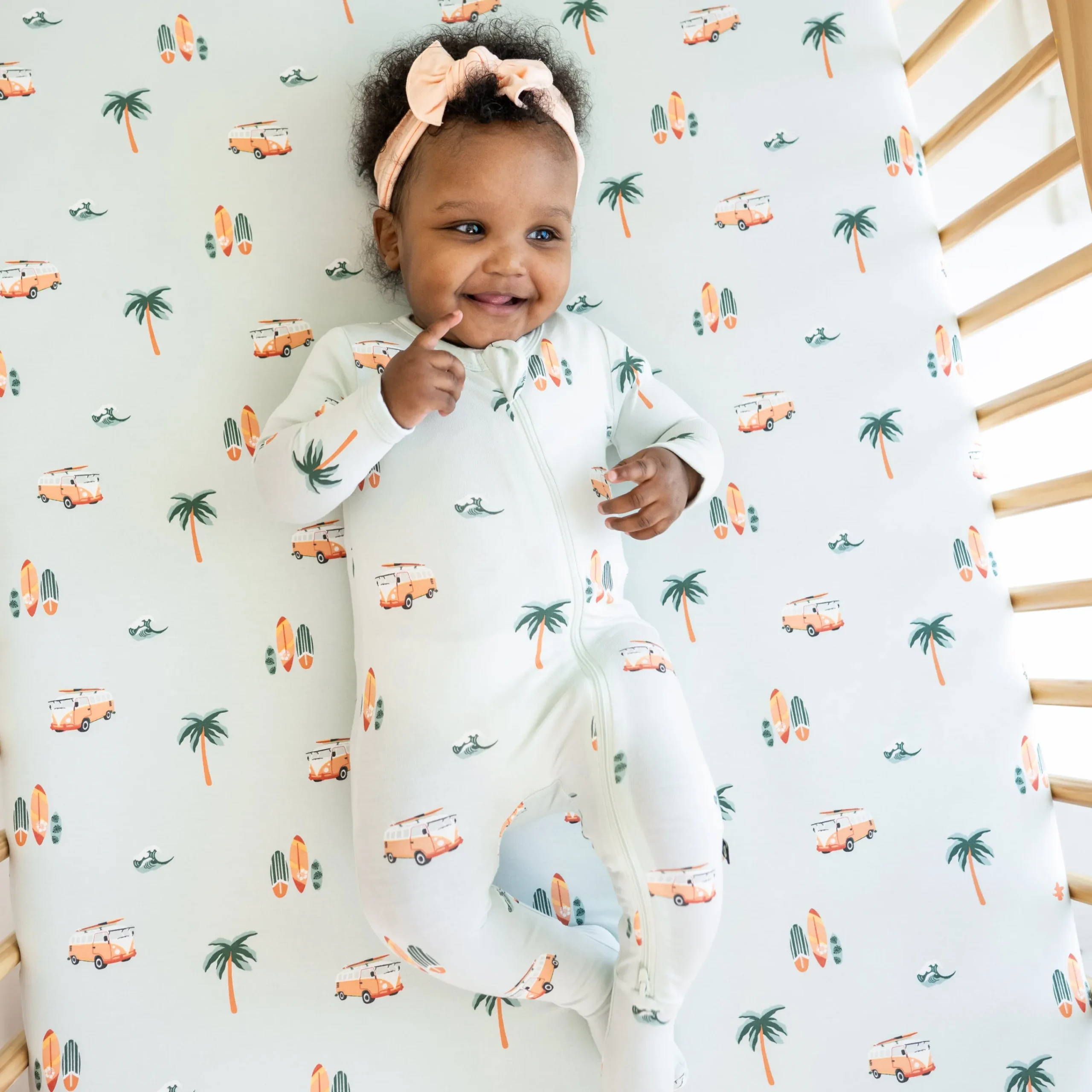 Kyte Baby Zippered Footie in Dew Surf Outlet