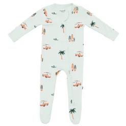 Kyte Baby Zippered Footie in Dew Surf Outlet