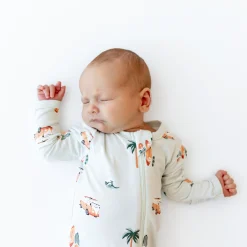 Kyte Baby Zippered Footie in Dew Surf Outlet