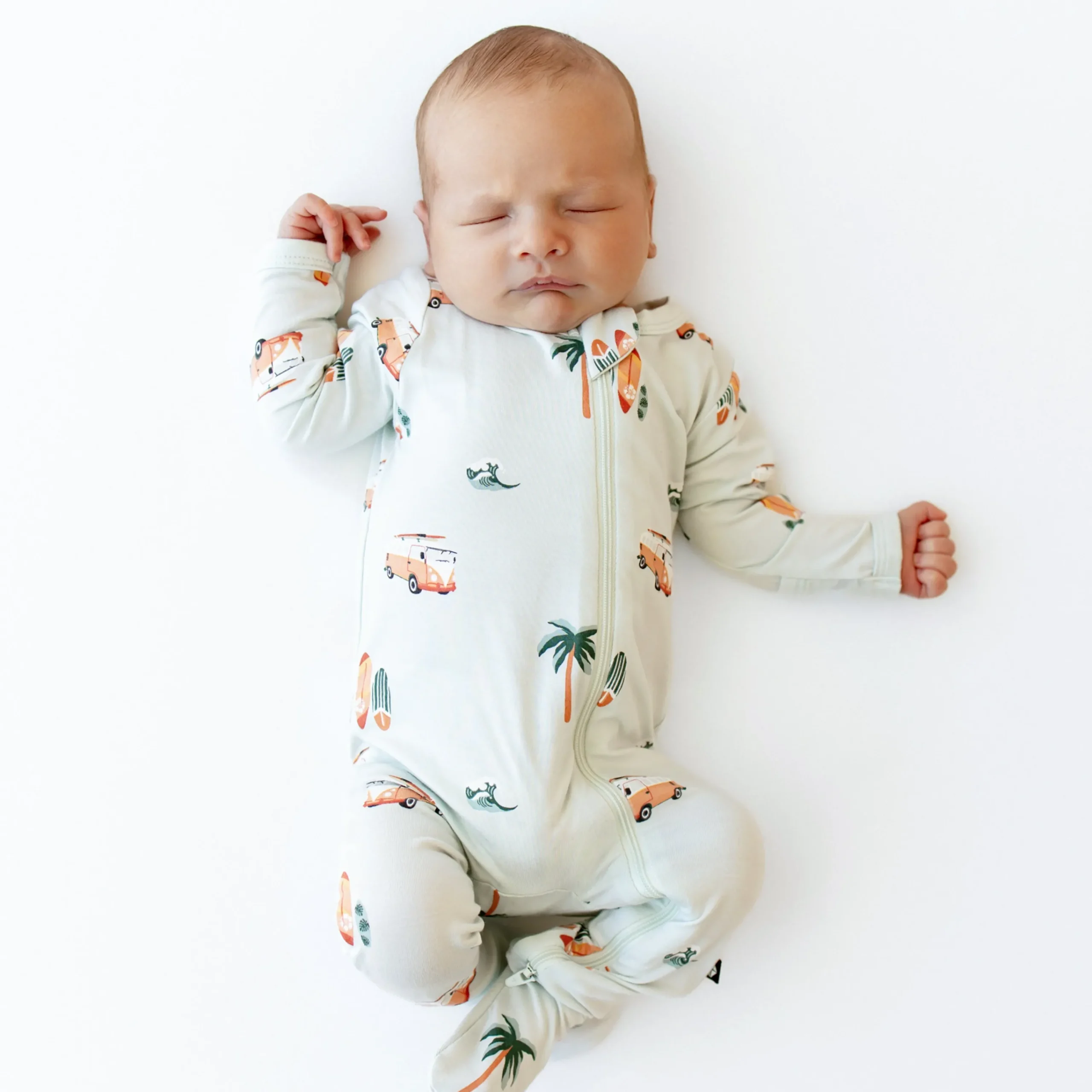 Kyte Baby Zippered Footie in Dew Surf Outlet
