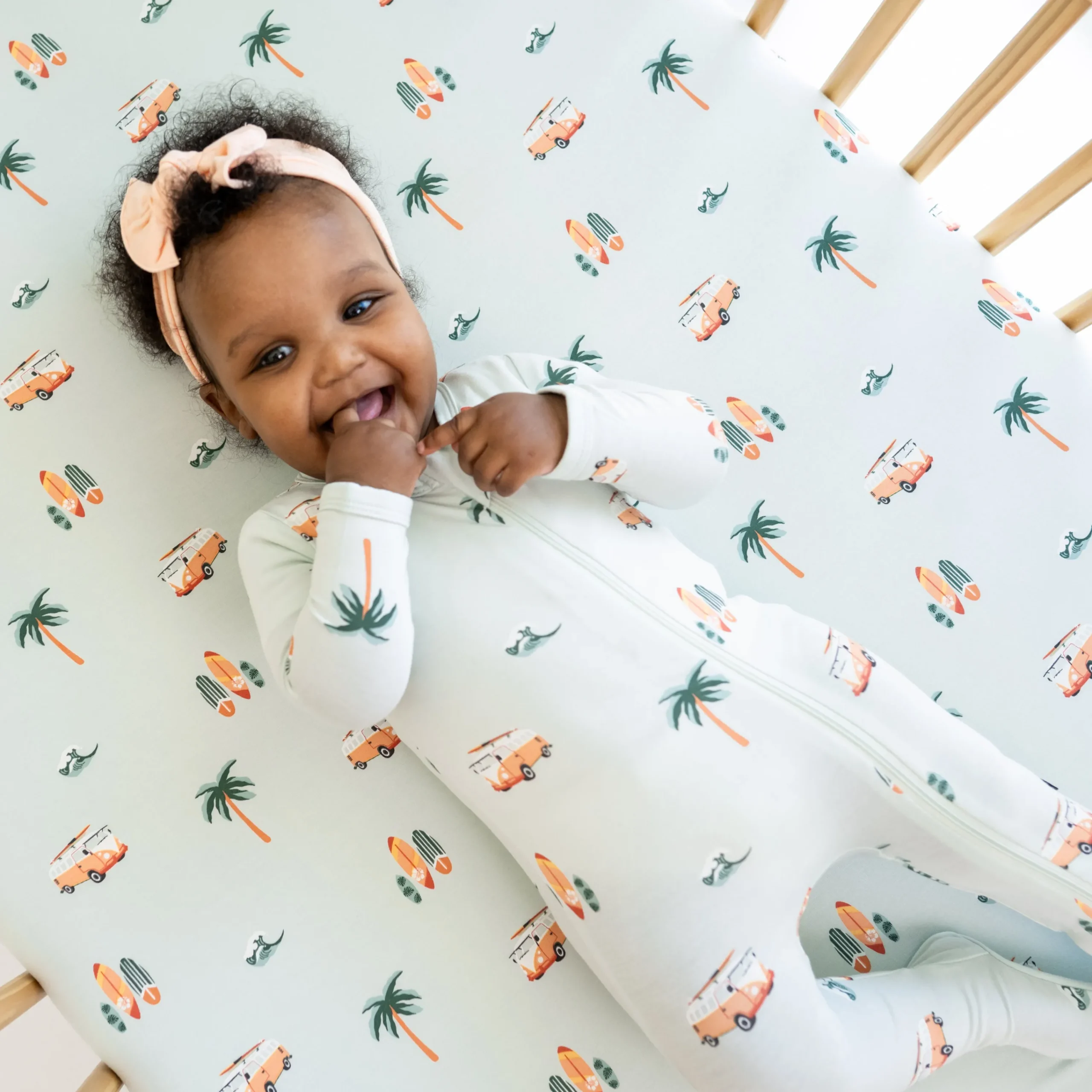 Kyte Baby Zippered Footie in Dew Surf Outlet