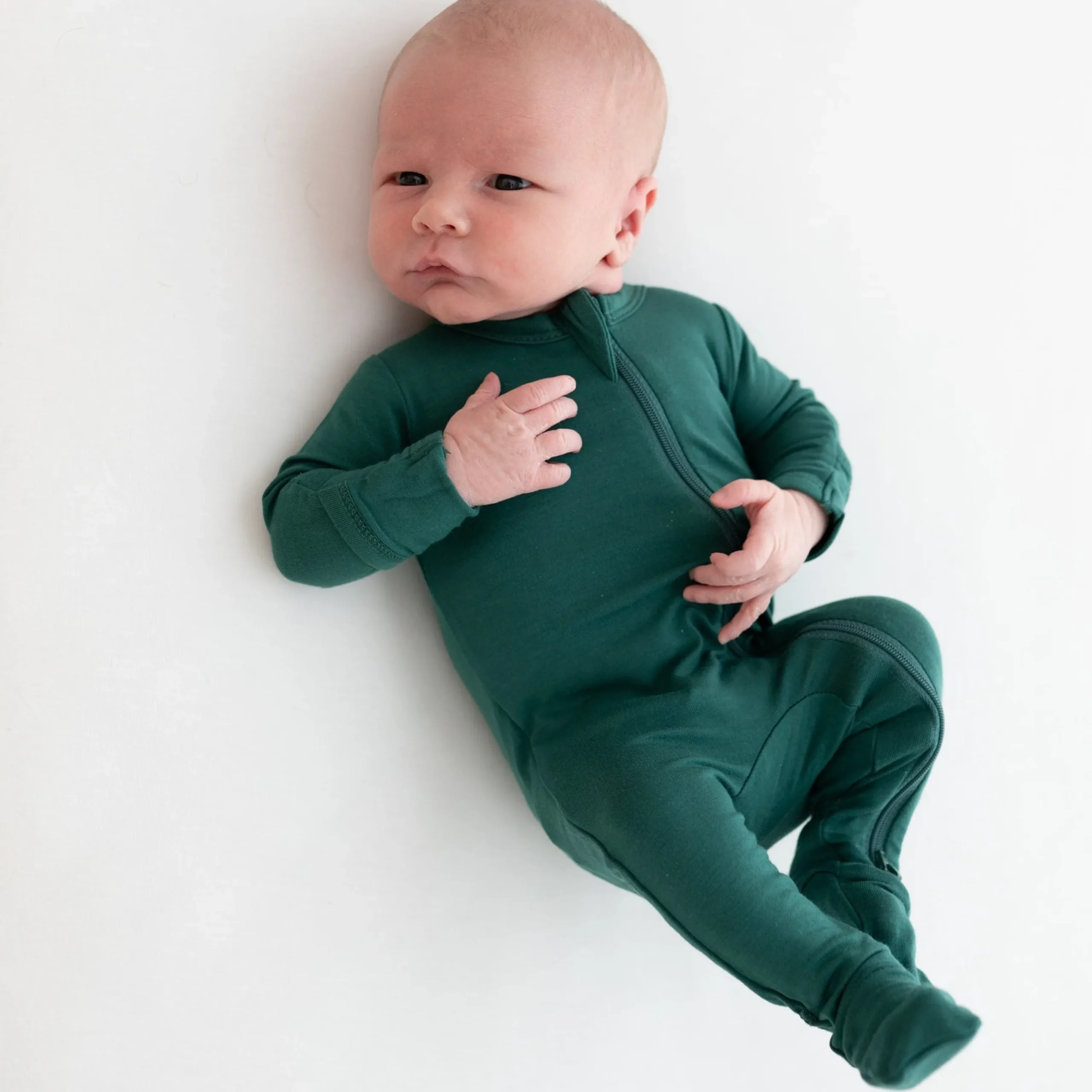 Kyte Baby Zippered Footie in Emerald Discount