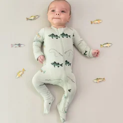 Kyte Baby Zippered Footie in Fishing Hot