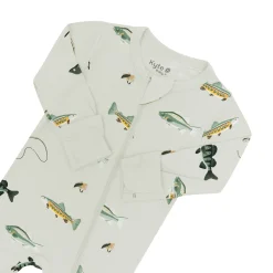 Kyte Baby Zippered Footie in Fishing Hot