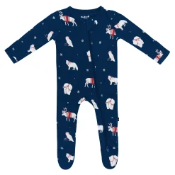 Kyte Baby Zippered Footie in Frosty Friends Online