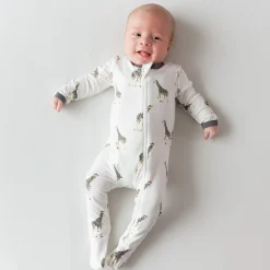 Kyte Baby Zippered Footie in Giraffe Best