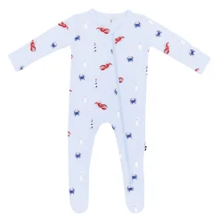 Kyte Baby Zippered Footie in Harbor Hot