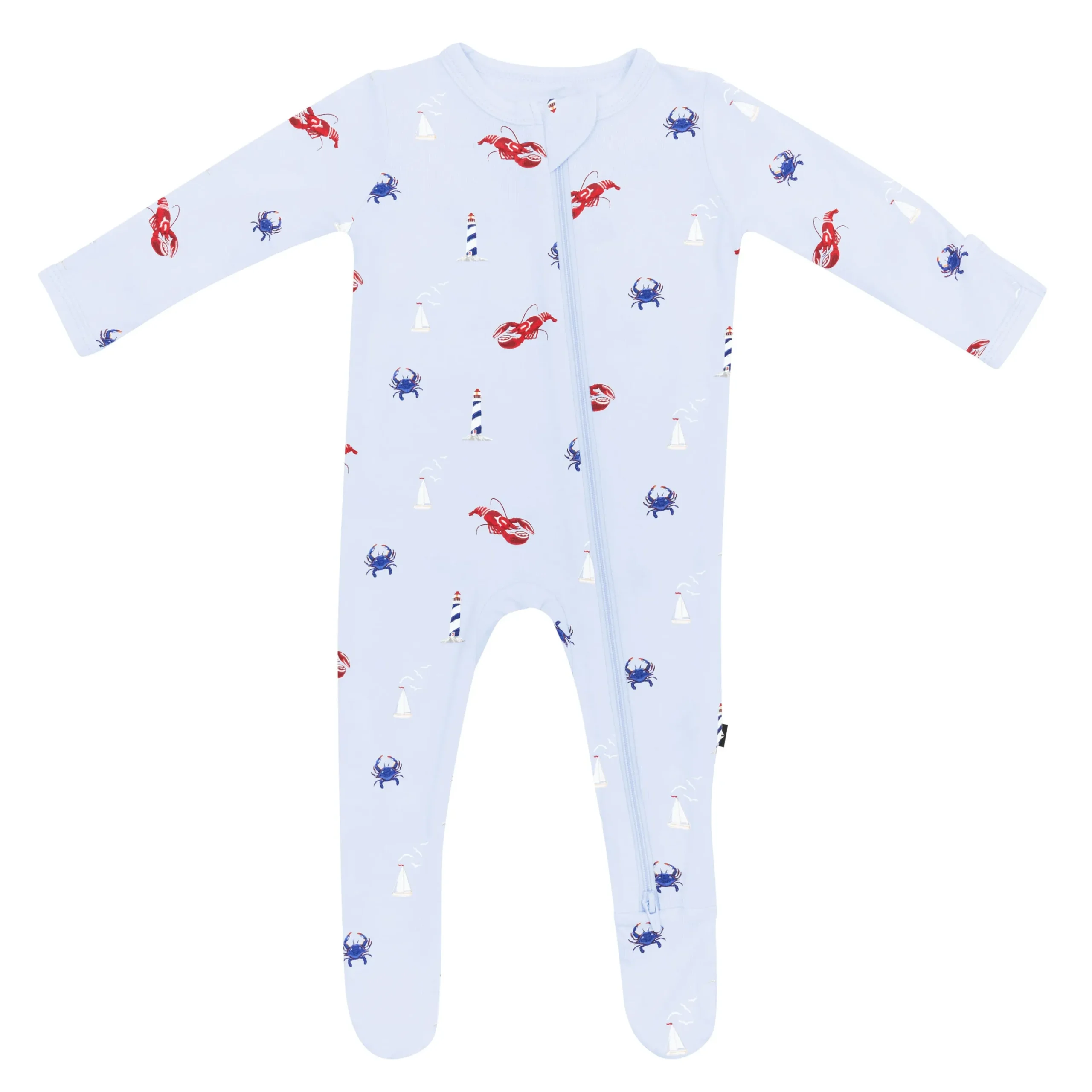 Kyte Baby Zippered Footie in Harbor Hot