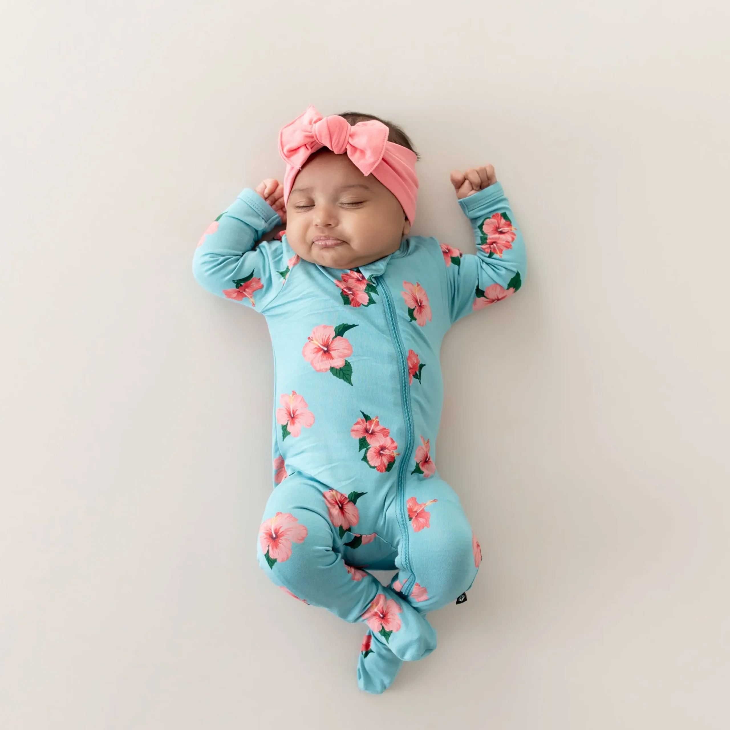 Kyte Baby Zippered Footie in Hibiscus Outlet